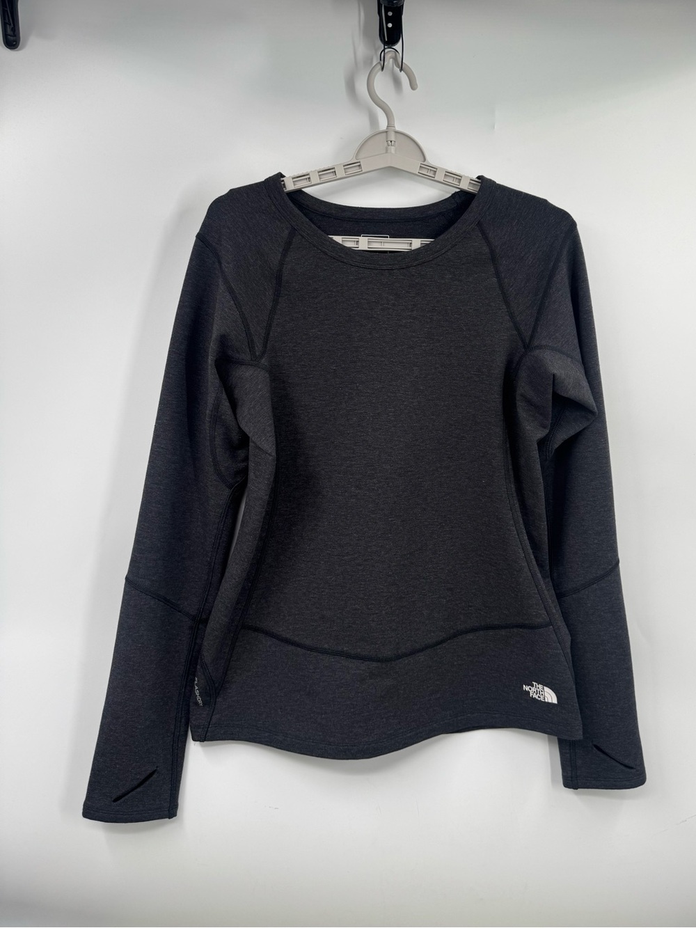 The North Face Steep Series Ventrix Pullover Gray M Thumb Holes Womens Flashdry